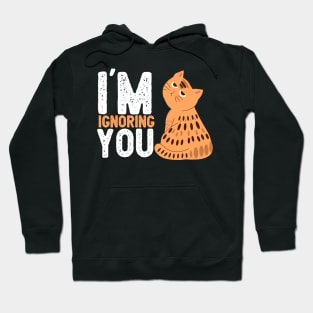 Cat, im ignoring you ,cat lover, kitty, Cats quotes Hoodie